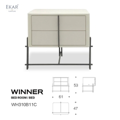 Elegant Wooden Nightstand with Modern Design