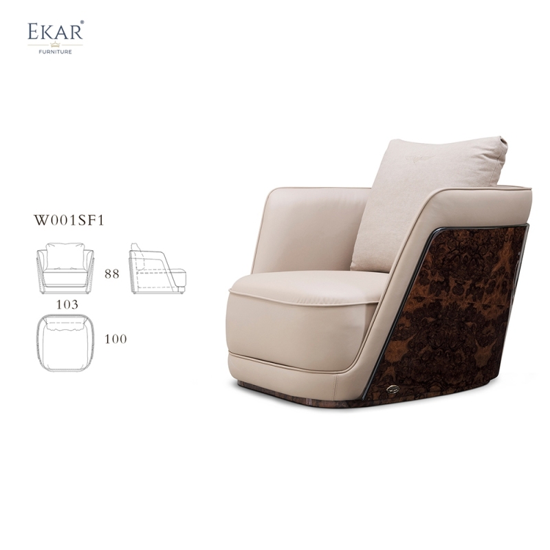 Suitable for contemporary living wooden veneer frame living room sofa