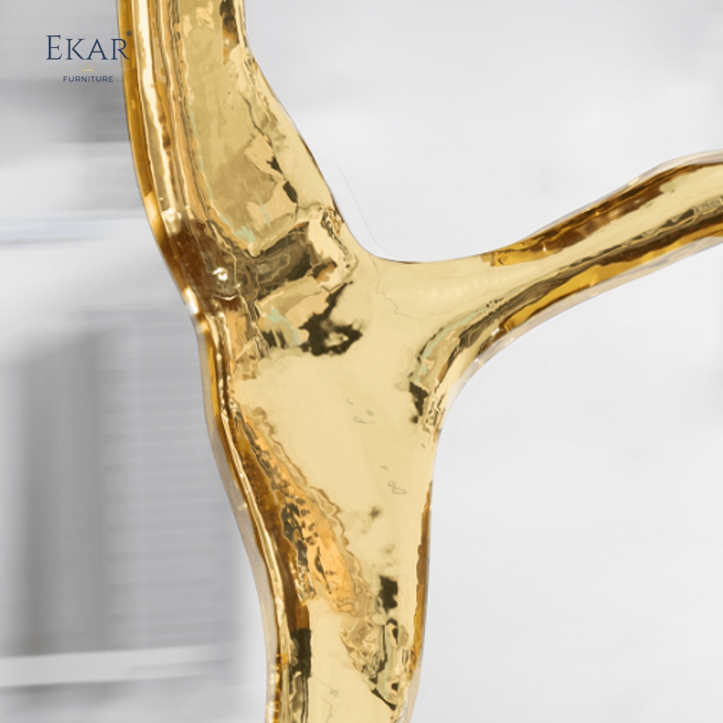 Luxury Minimalist Living Room Cabinet: Stainless Steel & Copper Base