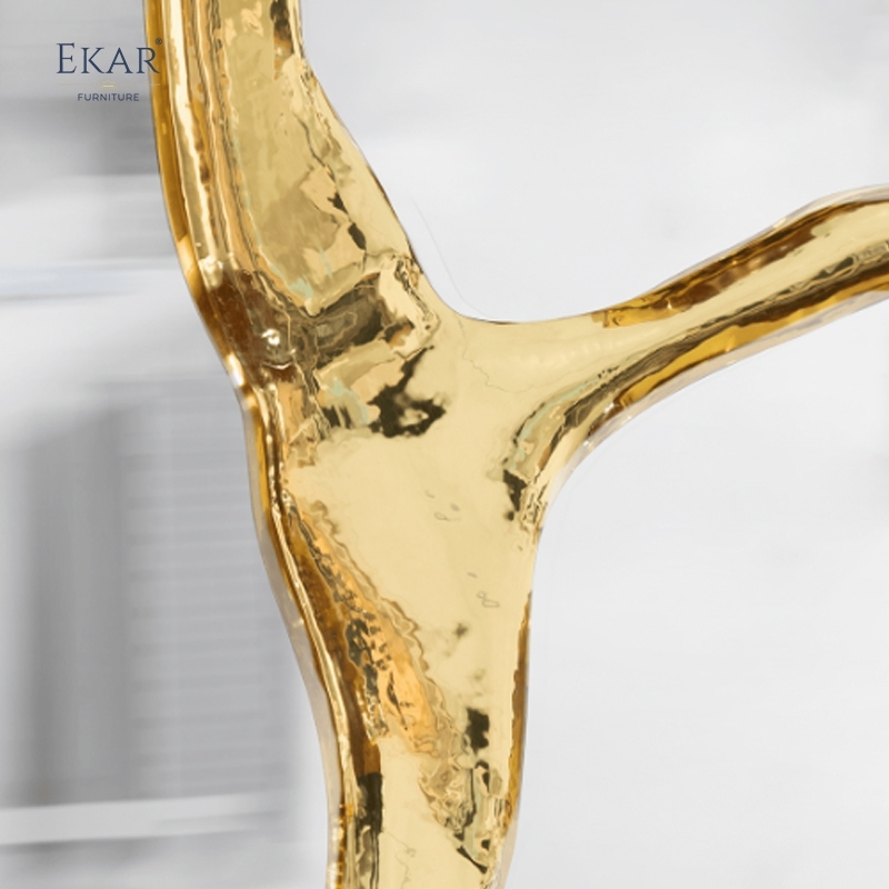 Luxury Minimalist Living Room Cabinet: Stainless Steel & Copper Base