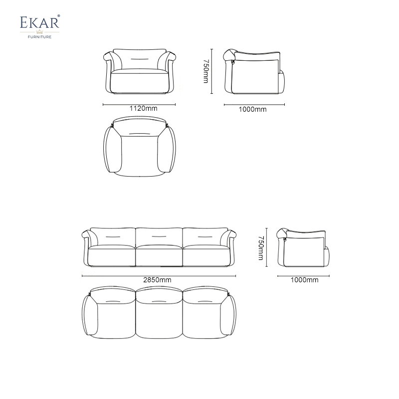 Luxury Fabric & Genuine Leather Sofa with Solid Wood Legs & Metal Fittings – Elevate Your Living Room Aesthetic