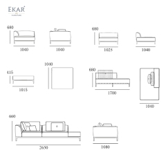 Sleek Modern Modular Fabric Sofa – Versatile Comfort for Contemporary Living