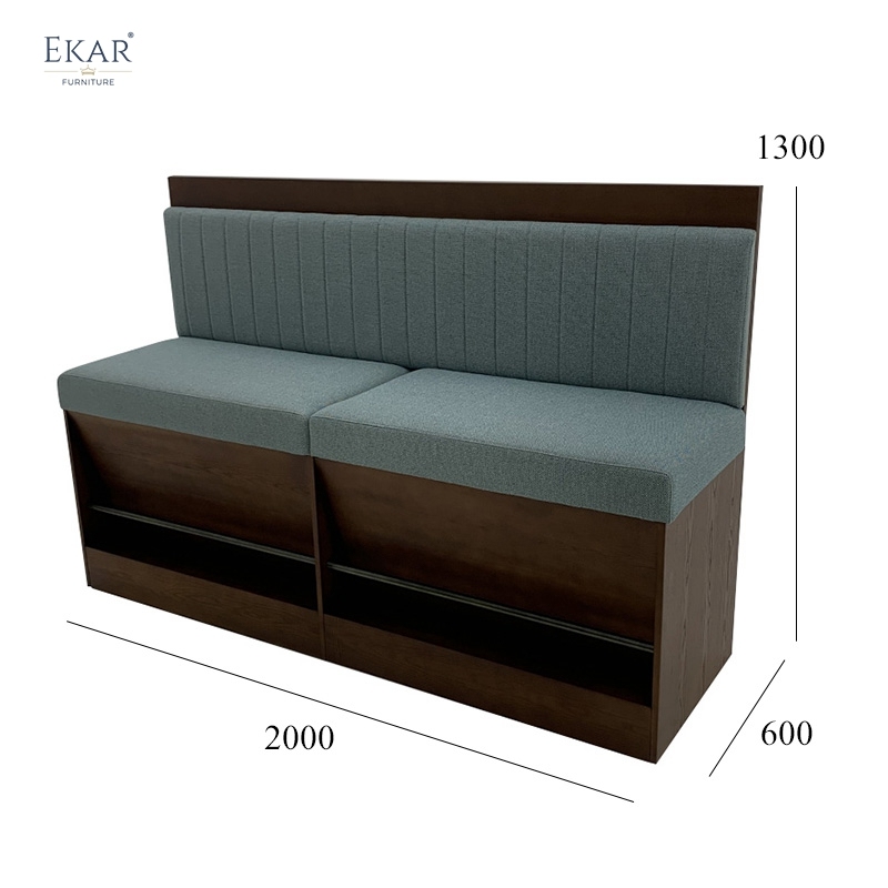 EKAR Havana Dining Nook | Wall-Mounted Open-Bottom Design with Metal Tube Legs