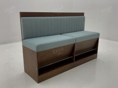 EKAR Havana Dining Nook | Wall-Mounted Open-Bottom Design with Metal Tube Legs