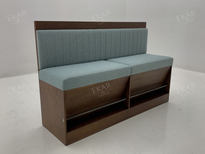 EKAR Havana Dining Nook | Wall-Mounted Open-Bottom Design with Metal Tube Legs