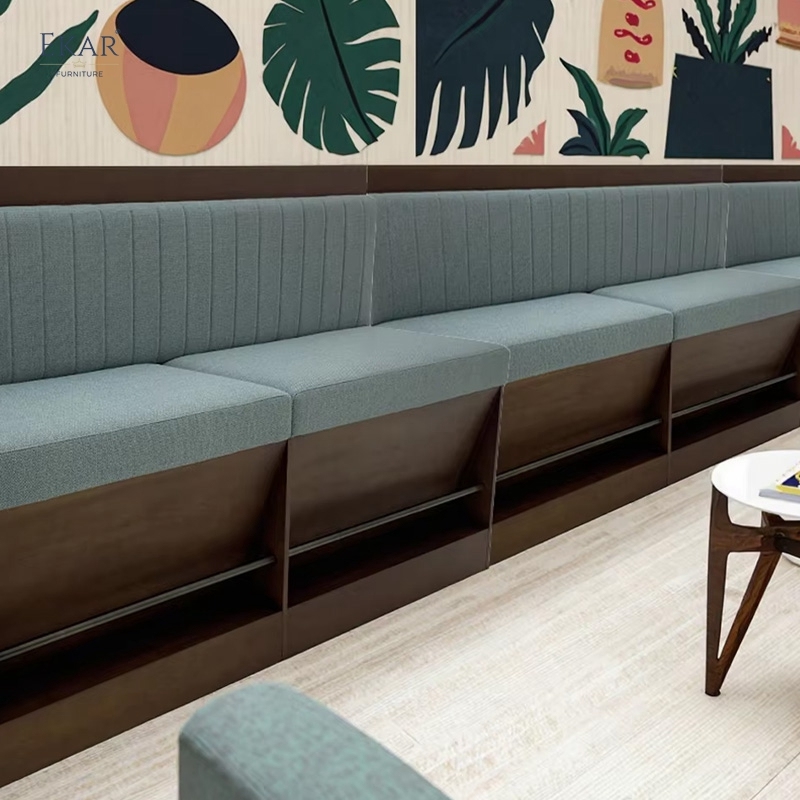 EKAR Havana Dining Nook | Wall-Mounted Open-Bottom Design with Metal Tube Legs