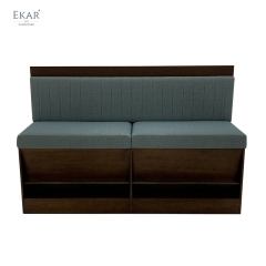 EKAR Havana Dining Nook | Wall-Mounted Open-Bottom Design with Metal Tube Legs