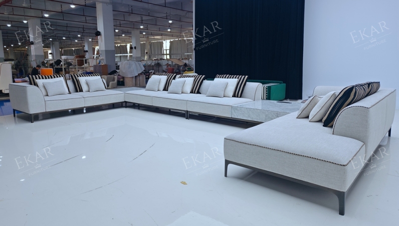 Sleek Modern Modular Fabric Sofa – Versatile Comfort for Contemporary Living