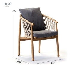 EKAR Cielo Outdoor Dining Chair | Luxury Weather-Resistant Seating for Gardens & Patios