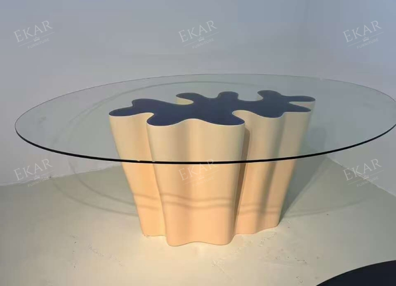 EKAR Maris Dining Table | Top-Luxury Ocean-Inspired Wave-Shaped Statement Table