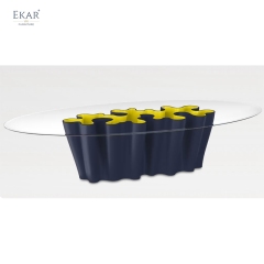 EKAR Maris Dining Table | Top-Luxury Ocean-Inspired Wave-Shaped Statement Table