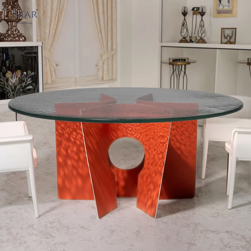 EKAR Celest Dining Table | Top-Luxury Textured Statement Dining Table EKAR-L-DT02