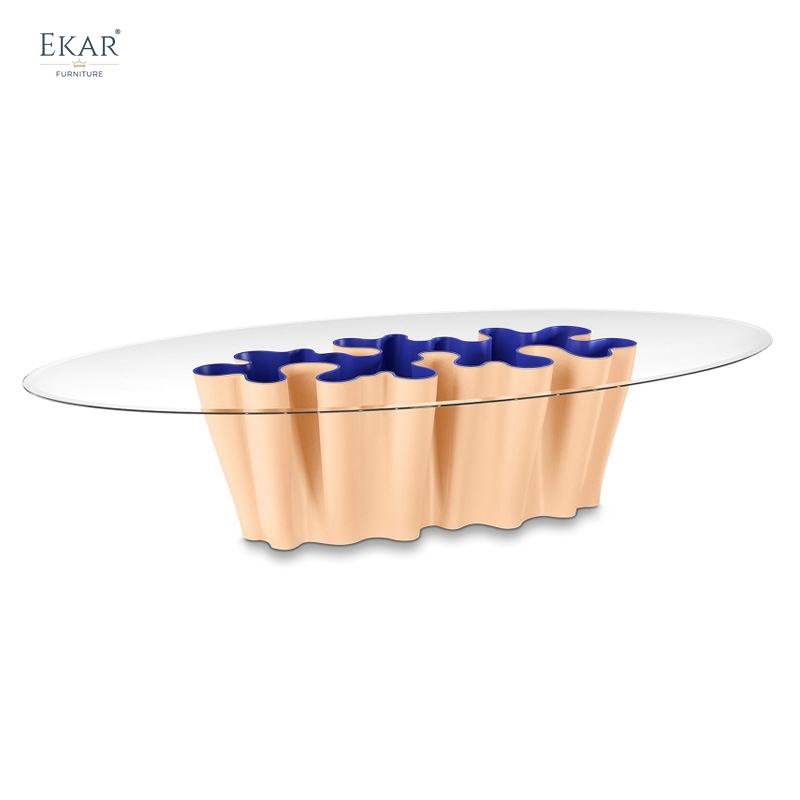 EKAR Maris Dining Table | Top-Luxury Ocean-Inspired Wave-Shaped Statement Table