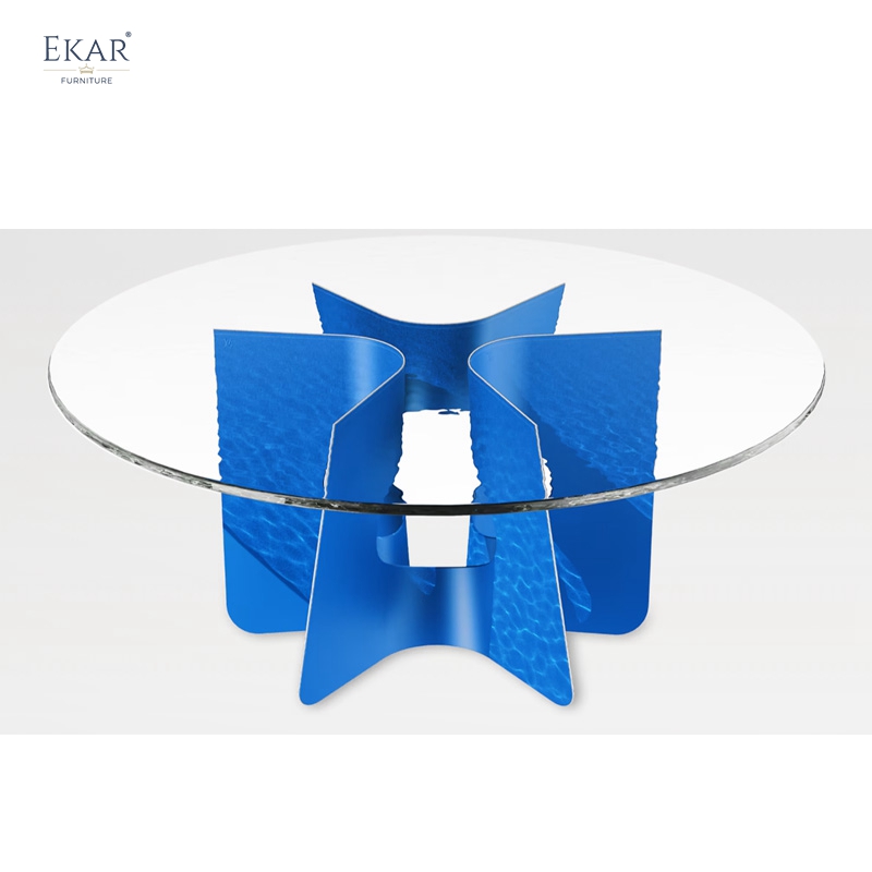 EKAR Celest Dining Table | Top-Luxury Textured Statement Dining Table EKAR-L-DT02