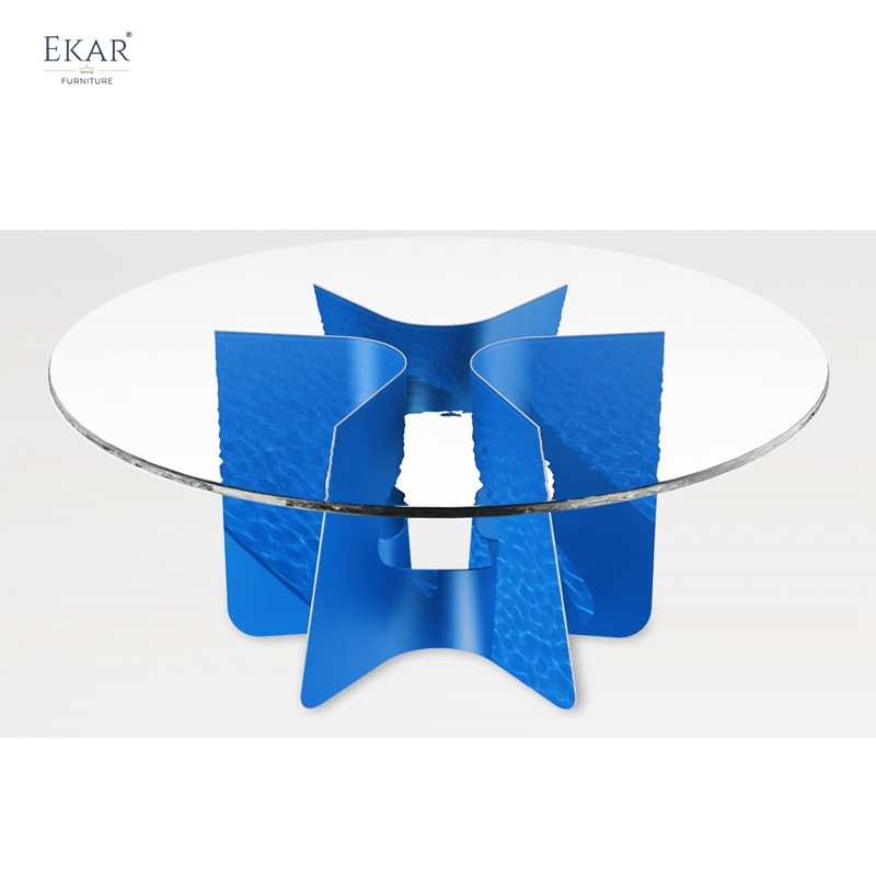 EKAR Celest Dining Table | Top-Luxury Textured Statement Dining Table EKAR-L-DT02