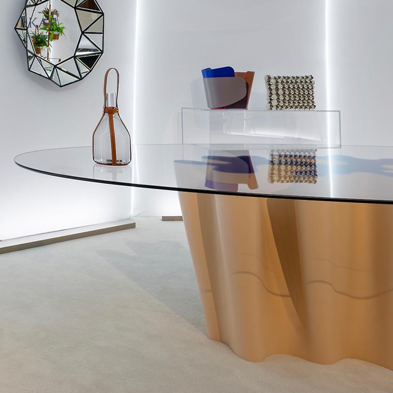 EKAR Maris Dining Table | Top-Luxury Ocean-Inspired Wave-Shaped Statement Table