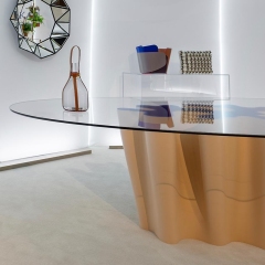 EKAR Maris Dining Table | Top-Luxury Ocean-Inspired Wave-Shaped Statement Table