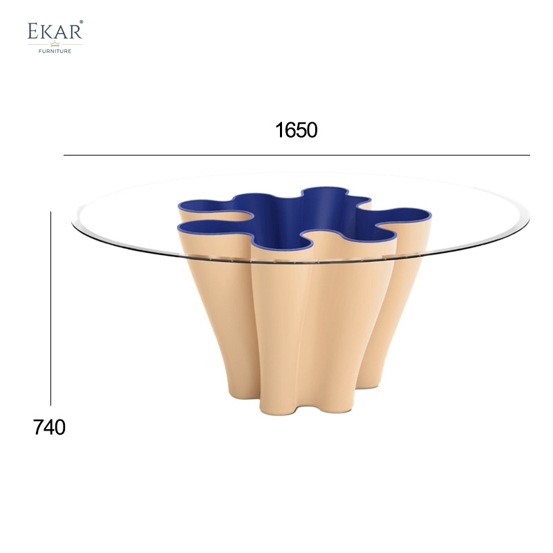 EKAR Maris Dining Table | Top-Luxury Wave-Shaped Statement Table