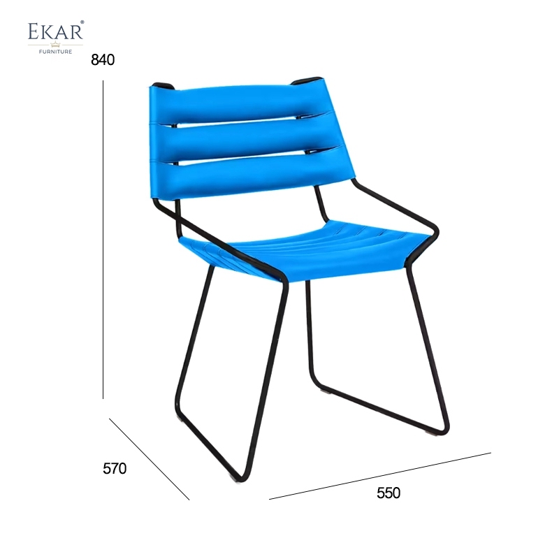 EKAR Vela Dining Chair | Top-Luxury Genuine Leather Cushion Dining Chair