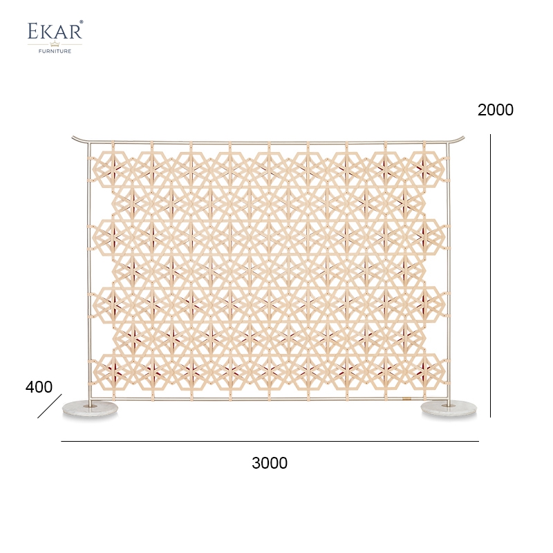 EKAR Lumina Room Screen | Top-Luxury Diamond-Pattern Decorative Room Divider