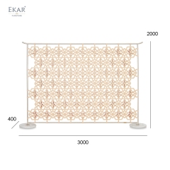 EKAR Lumina Room Screen | Top-Luxury Diamond-Pattern Decorative Room Divider