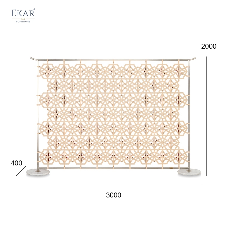 EKAR Lumina Room Screen | Top-Luxury Diamond-Pattern Decorative Room Divider