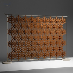 EKAR Lumina Room Screen | Top-Luxury Diamond-Pattern Decorative Room Divider