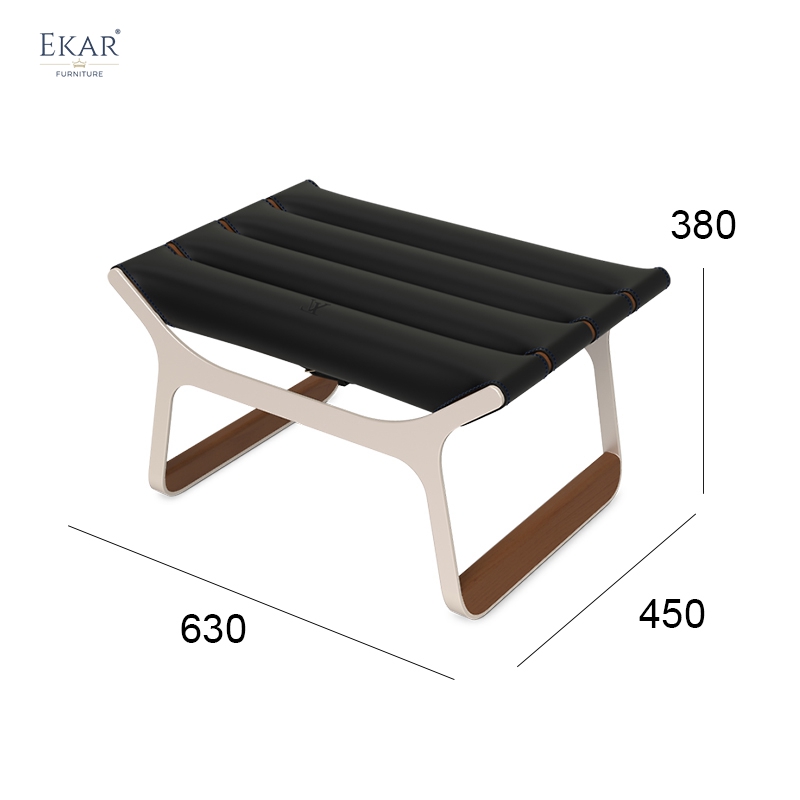 EKAR Tala Ottoman | Top-Luxury Weather-Resistant Outdoor Footstool