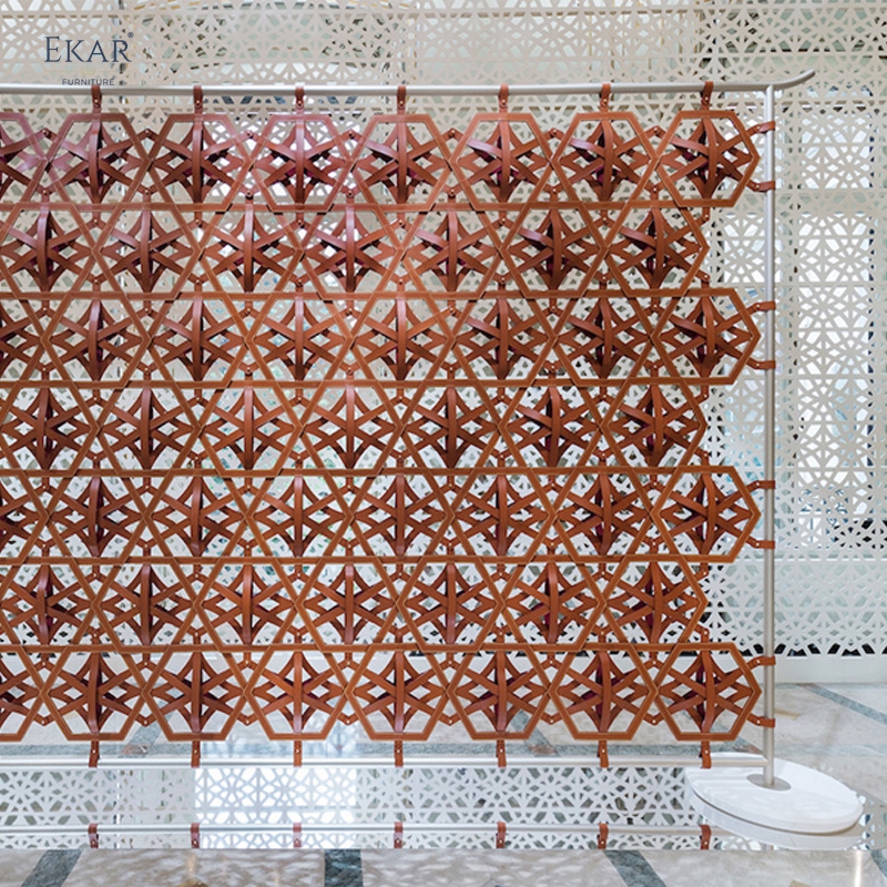 EKAR Lumina Room Screen | Top-Luxury Diamond-Pattern Decorative Room Divider