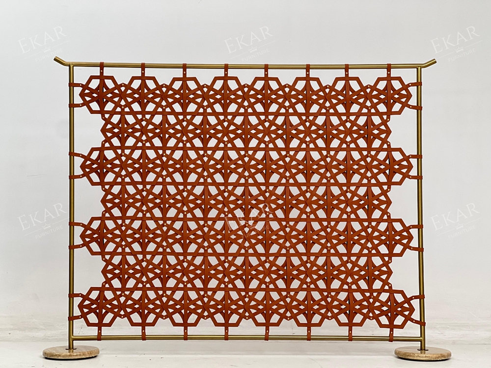 EKAR Lumina Room Screen | Top-Luxury Diamond-Pattern Decorative Room Divider