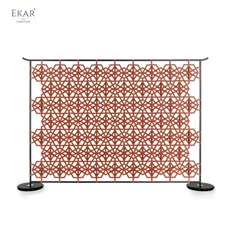 EKAR Lumina Room Screen | Top-Luxury Diamond-Pattern Decorative Room Divider