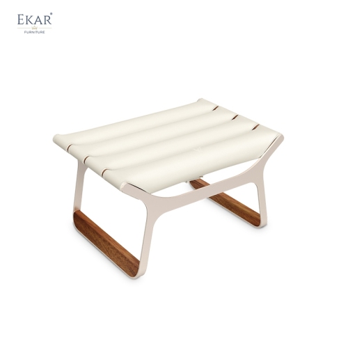 EKAR Tala Ottoman | Top-Luxury Weather-Resistant Outdoor Footstool