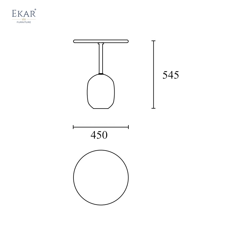 EKAR Modern Side Table with marble Base