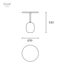 EKAR Modern Side Table with marble Base