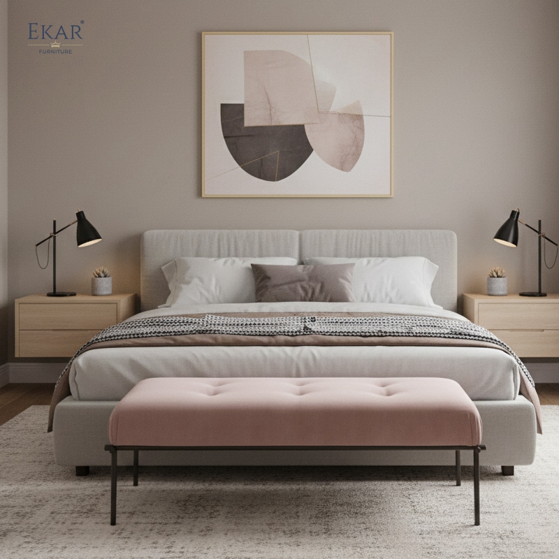 EKAR Sterling Regency Bench – Modern Luxury End-of-Bed Ottoman