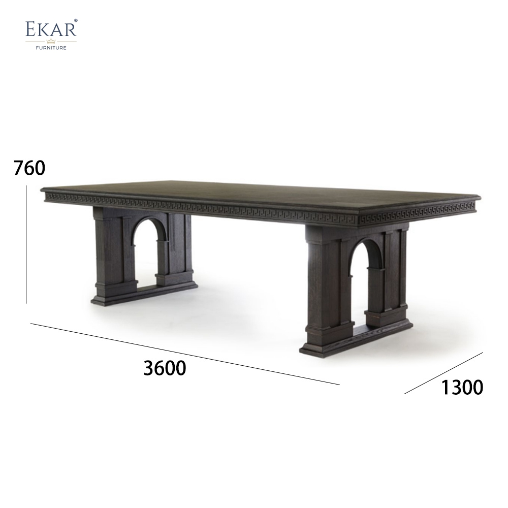 EKAR Via Gesù-Inspired Solid Wood Dining Table