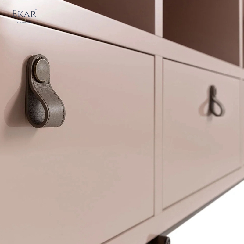 EKAR Maddox Walnut 6-Drawer Sideboard – Mid-Century Modern Storage Cabinet