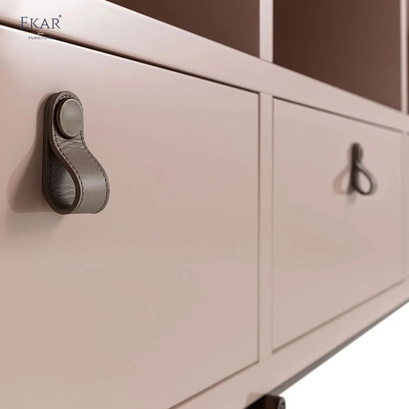 EKAR Maddox Walnut 6-Drawer Sideboard – Mid-Century Modern Storage Cabinet