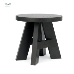 EKAR Calder Sculptural Side Table – Minimalist Solid Wood Decorative Furniture