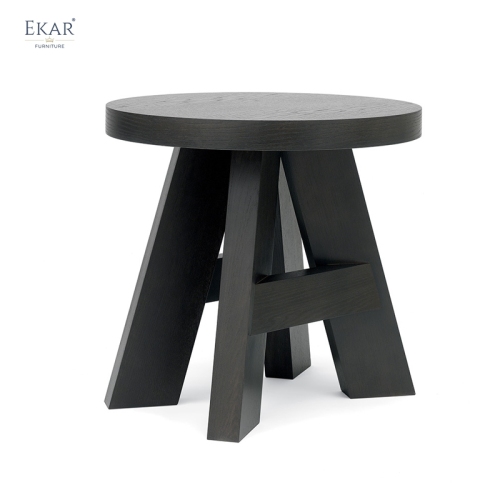 EKAR Calder Sculptural Side Table – Minimalist Solid Wood Decorative Furniture