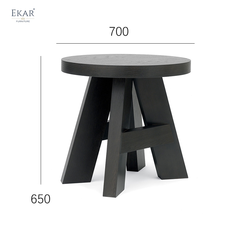 EKAR Calder Sculptural Side Table – Minimalist Solid Wood Decorative Furniture