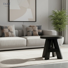 EKAR Calder Sculptural Side Table – Minimalist Solid Wood Decorative Furniture