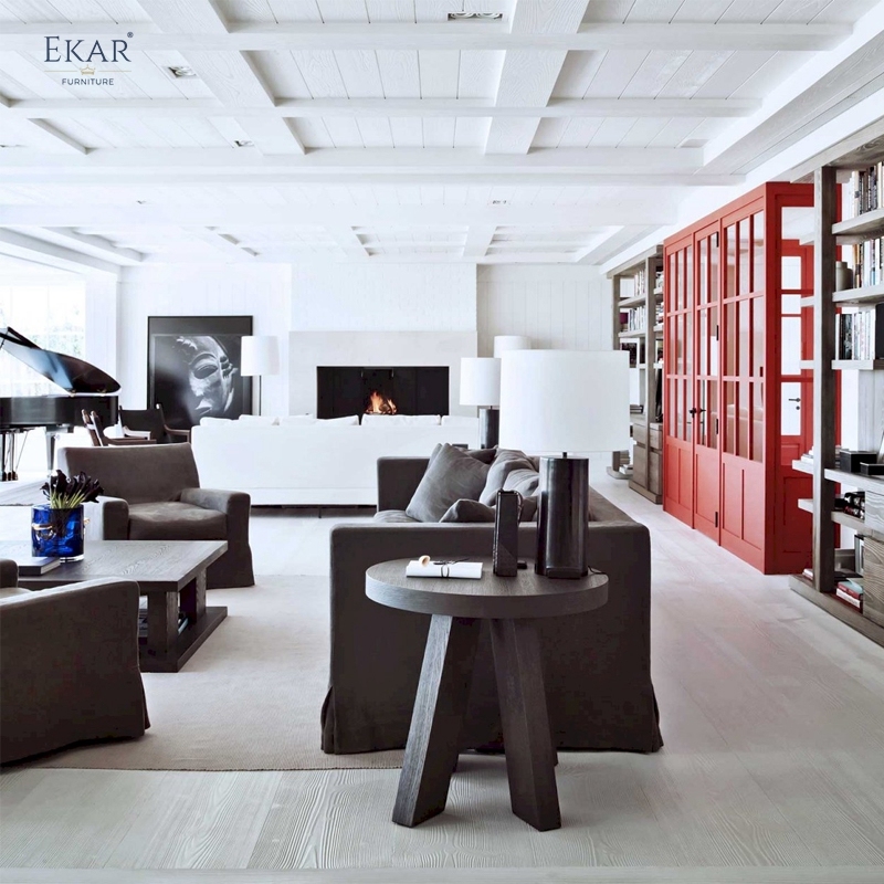 EKAR Calder Sculptural Side Table – Minimalist Solid Wood Decorative Furniture