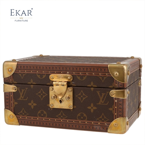 EKAR GV Monogram Storage Case | Gilded Copper Luxury Organizer Trunk