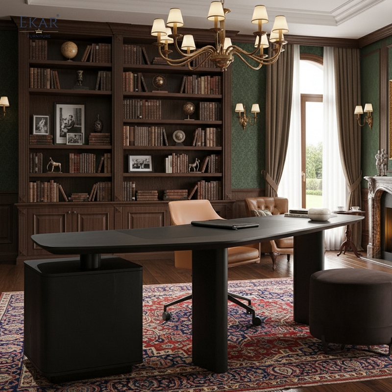EKAR Kian Architectural Desk – Modern Minimalist Home Office Table