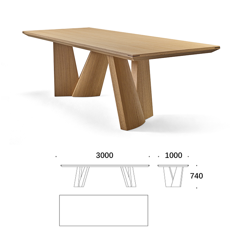 EKAR "Noble" Solid Wood Dining Table - Quiet Luxury Dining Room Furniture