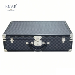 EKAR Executive Monogram Tech Briefcase | Gilded Copper Laptop & Electronics Trunk