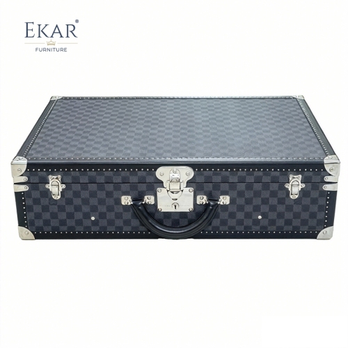 EKAR Executive Monogram Tech Briefcase | Gilded Copper Laptop &amp; Electronics Trunk