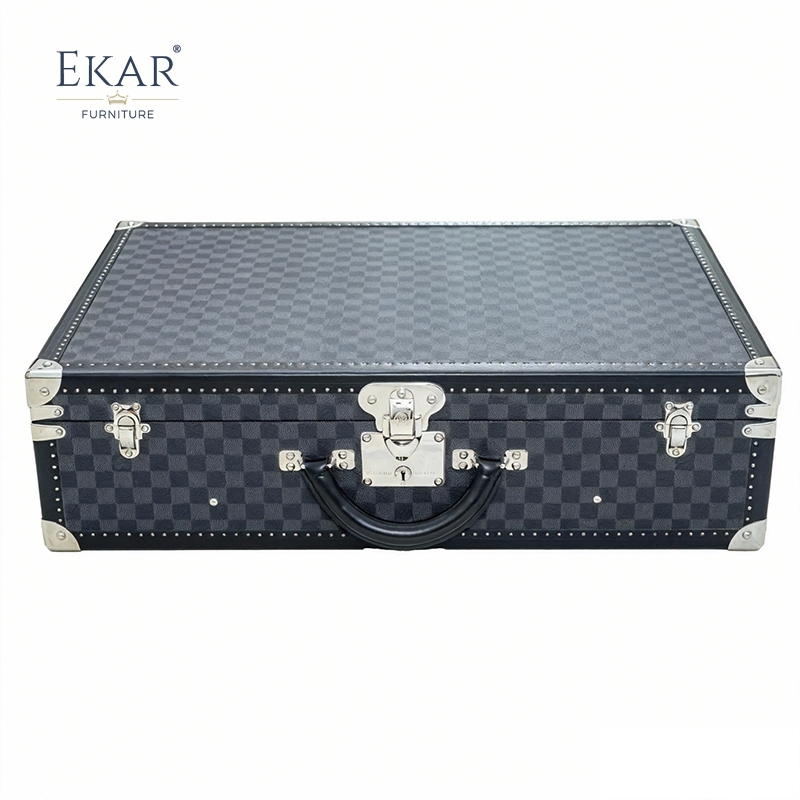 EKAR Executive Monogram Tech Briefcase | Gilded Copper Laptop & Electronics Trunk