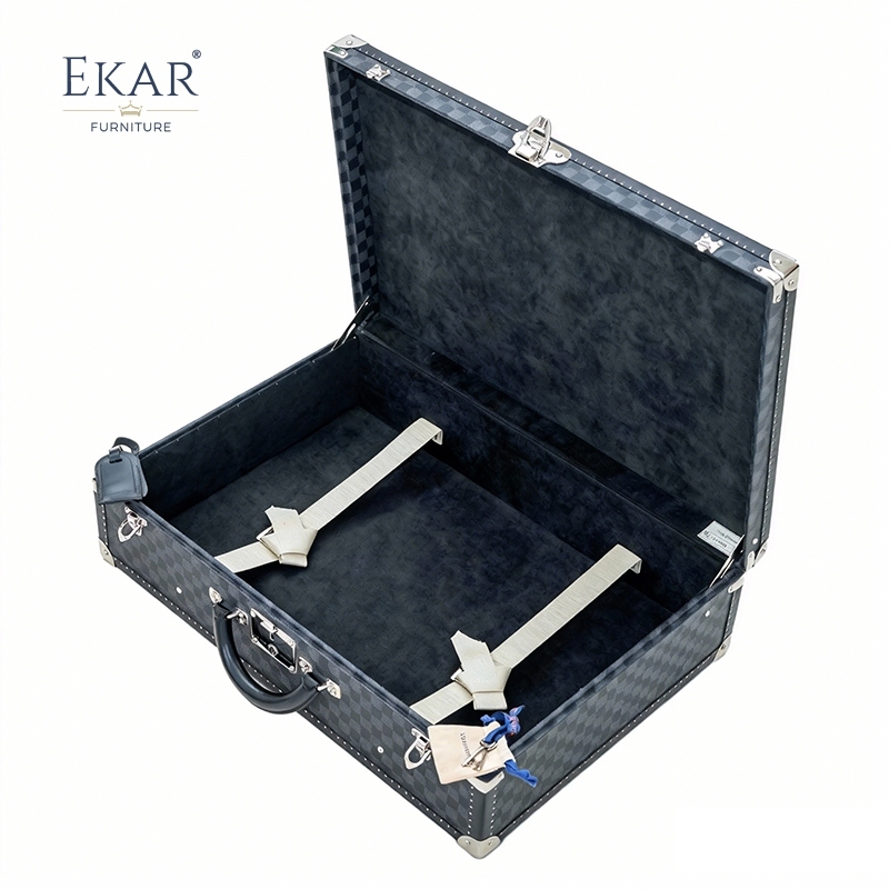 EKAR Executive Monogram Tech Briefcase | Gilded Copper Laptop & Electronics Trunk